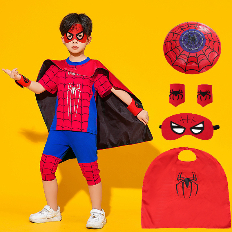 Day Children Spider-Man Costume Boy Marvel Avengers ชุดเล่นตามบทบาท