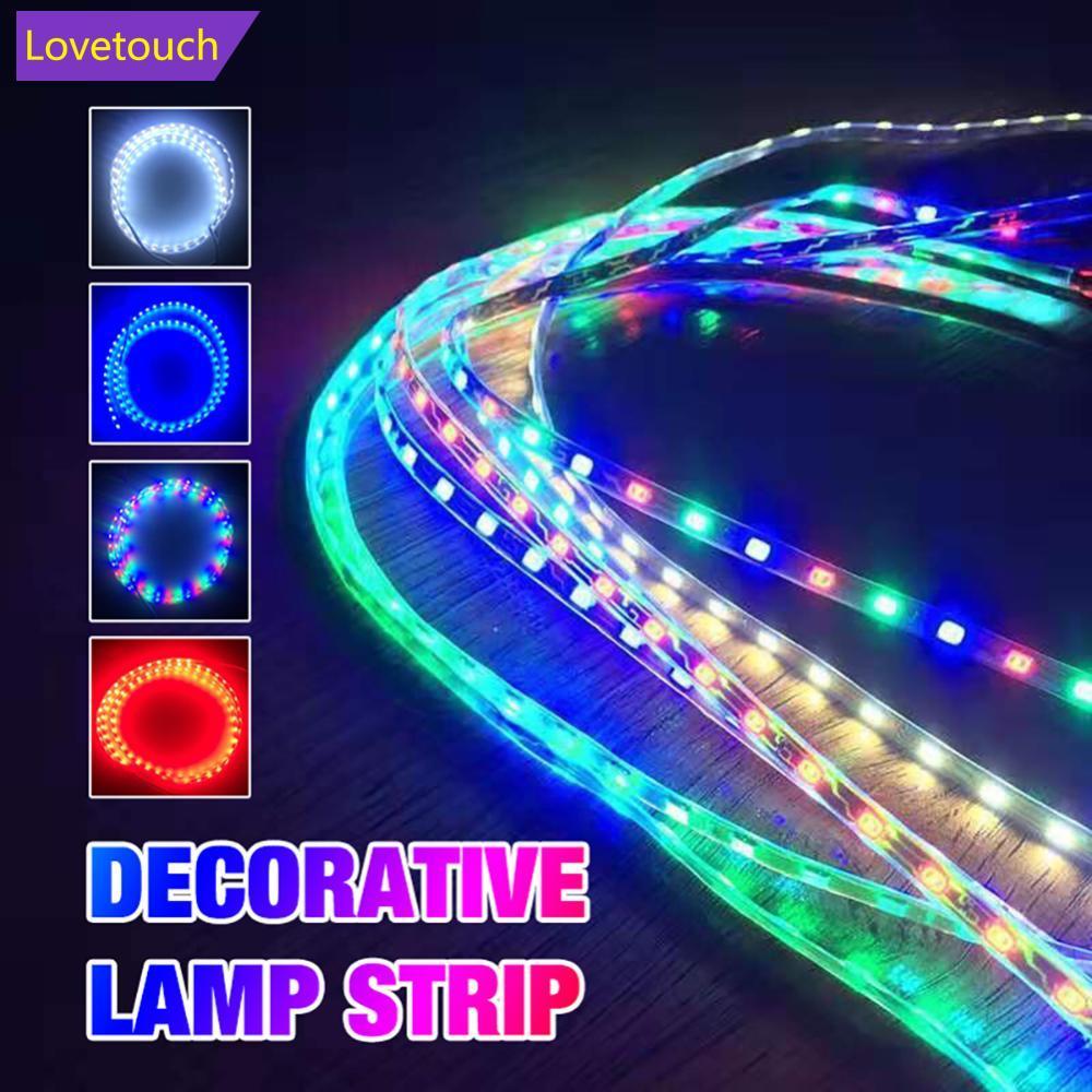 LOVETOUCH 1 PC 90 ซม.LED Strip Light SMD 3528 เทปยืดหยุ่นเชือก Stripe Ray เทปโคมไฟภายในรถบรรยากาศไฟ 