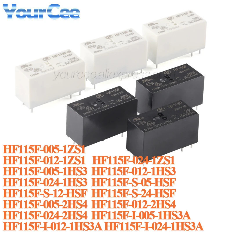 รีเลย์กําลังสูง 2 ชิ้น/1 ชิ้น HF115F HF115F-I-005-1HS3A HF115F-I-012-1HS3A HF115F-S-05-HSF HF115F-I-