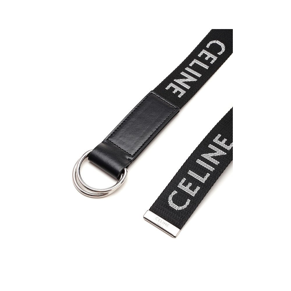 เข็มขัดหนังวัวลายแจ็คการ์ด Celine สำหรับผู้ชาย ออกแบบหรูหรา