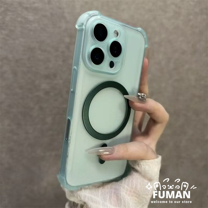 หรูหราแม่เหล็ก Frosted เคสโทรศัพท์สําหรับ OPPO Reno 14F 14 13 13F 12 12F 11 10 9 Pro Plus 8 Pro 7 Lite 7Z 5G 4G Simple Ice Mist Casing Clear สี่มุม Anti-fall Soft Cover