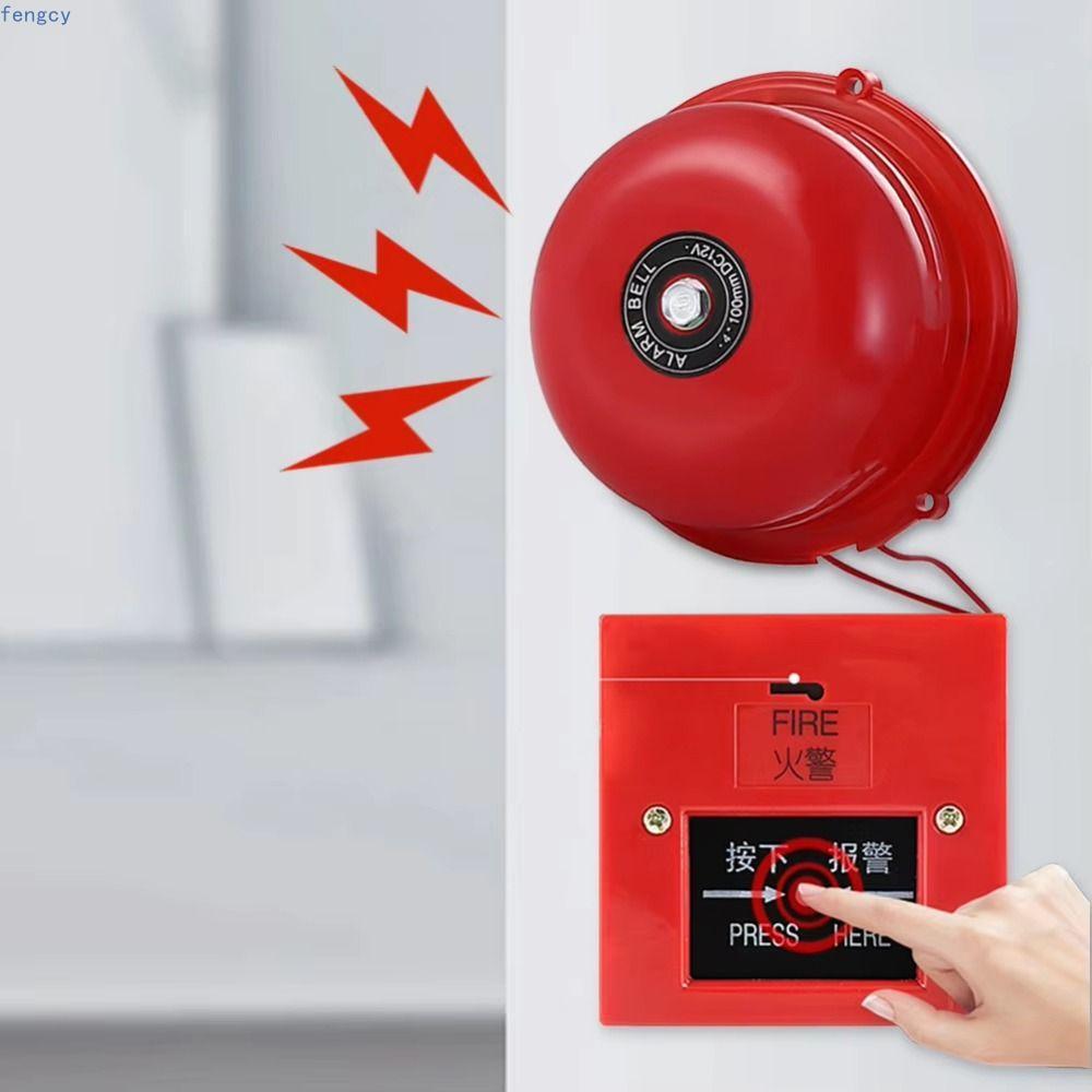 FENGCY Point Fire Alarm, กันน้ําโลหะภายใน Strike Alarm Bell, Long Range AC 220V Internal Strike Type