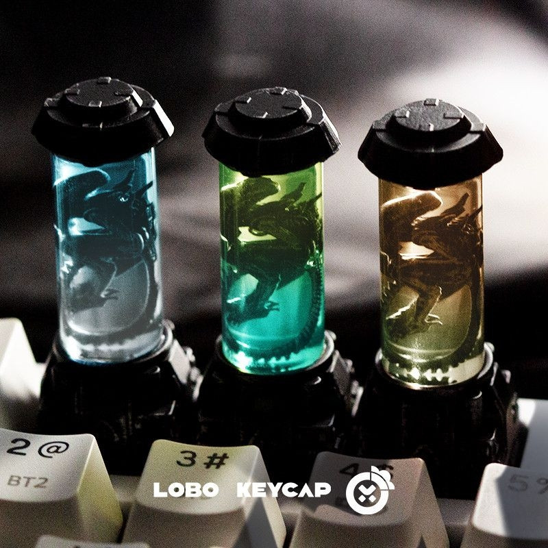 Alien Translucent Keycaps RGB Backlit Custom Mechanical Keyboard Keycaps การออกแบบที่ไม่ซ้ํากัน Gami