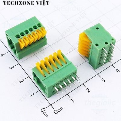 [2 ชิ้น]- KF141-2.54-6-V Terminal Block 6 ปลั๊กสายไฟแนวตั้งรายชื่อ 2.54 มม. 150V 2A TechZone Viet