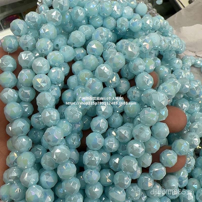 อุปกรณ์เสริมลูกปัดแก้ว สำหรับสร้อยข้อมือและสร้อยคอ เพชรและคริสตัล ทำด้วยมือ พร้อมลูกปัดสำหรับการทำเอ