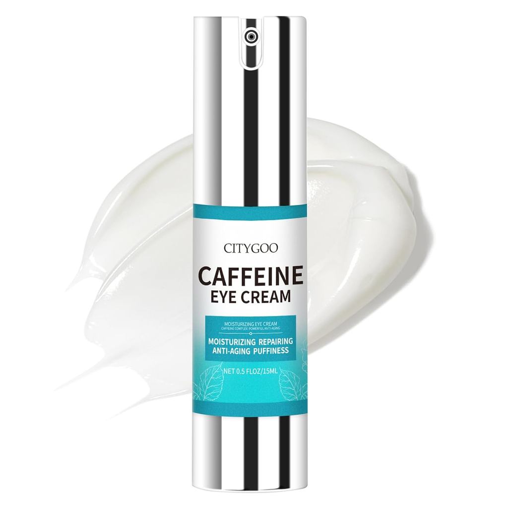 CITYGOO Caffeine Eye Cream for Puffiness: Eye Cream ลดความหมองคล้ําริ้วรอยริ้ว - Anti Aging Eye Crea