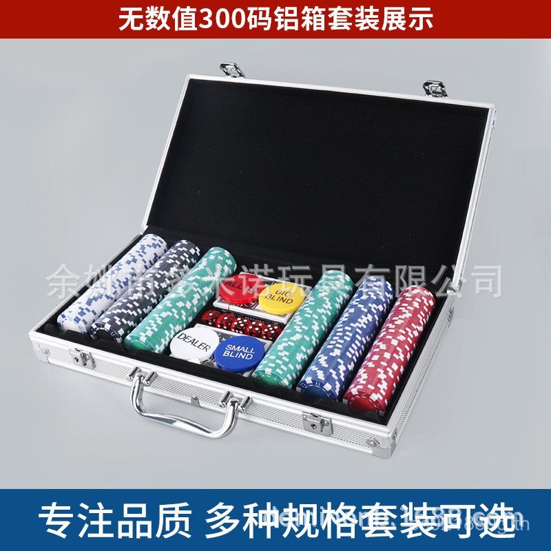 Mahjong Field Chip ชุดเหรียญเล่นไพ่ Texas Points Chip Coins 300 ชิ้นห้องหมากรุก Tokens 0E0G
