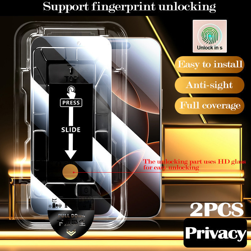 2PCS ความเป็นส่วนตัวกระจกนิรภัยสําหรับ vivo T4 Lite T4x T4R T3 Lite T3x T2 T2x vivo T1 Snapdragon 68
