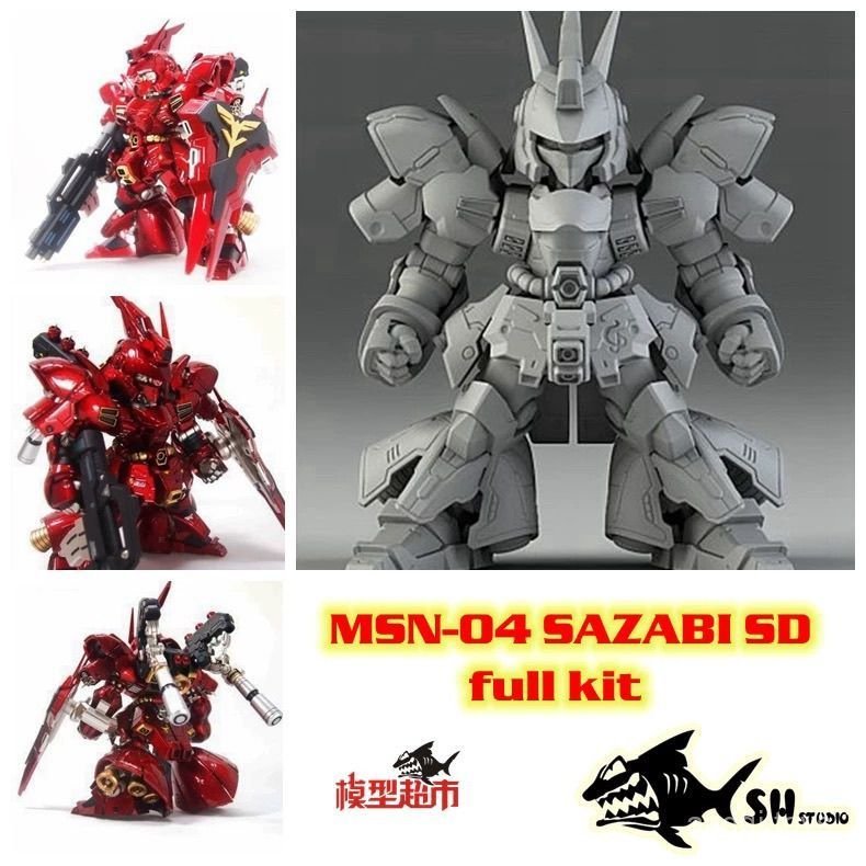 พร้อมแพลตฟอร์ม SH STUDIO SD/Q รุ่น SAZABI SAZABI เรซิ่นทั้งหมดพร้อมโครงกระดูก GK เรซิ่น