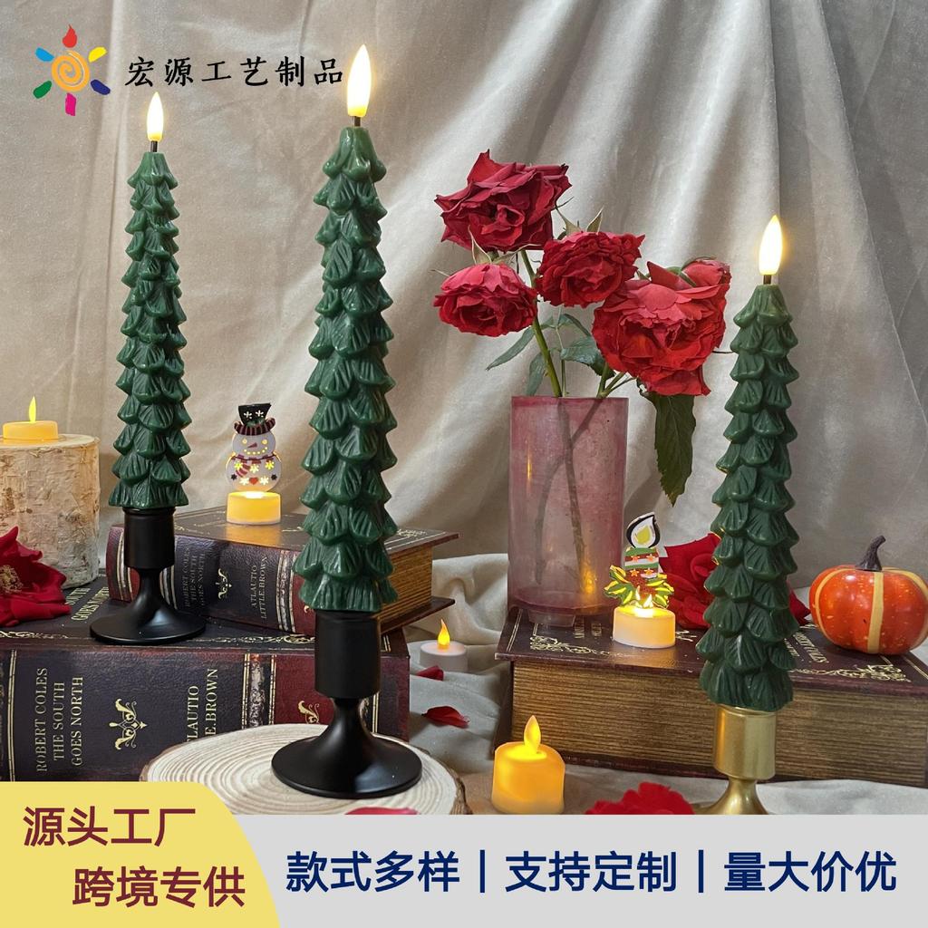 🎄Simulation Christmas tree electronic candle Christmas Halloween candle lamp Gift