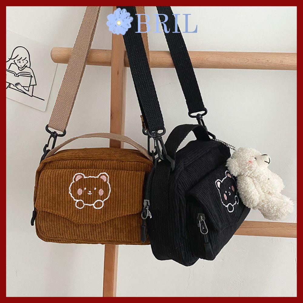 กระเป๋าสะพาย Satchel พิมพ์ลายหมีการ์ตูน เหมาะสำหรับนักเรียน