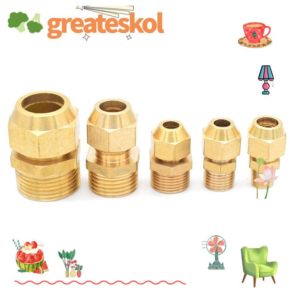 GREATESKOL ข้อต่อท่อ, ทองเหลือง F/M ท่อ Barb, ทนทาน OD 6-10 มม.ชาย/หญิงด้าย 1/8" 1/4 "3/8" 1/2" Coup