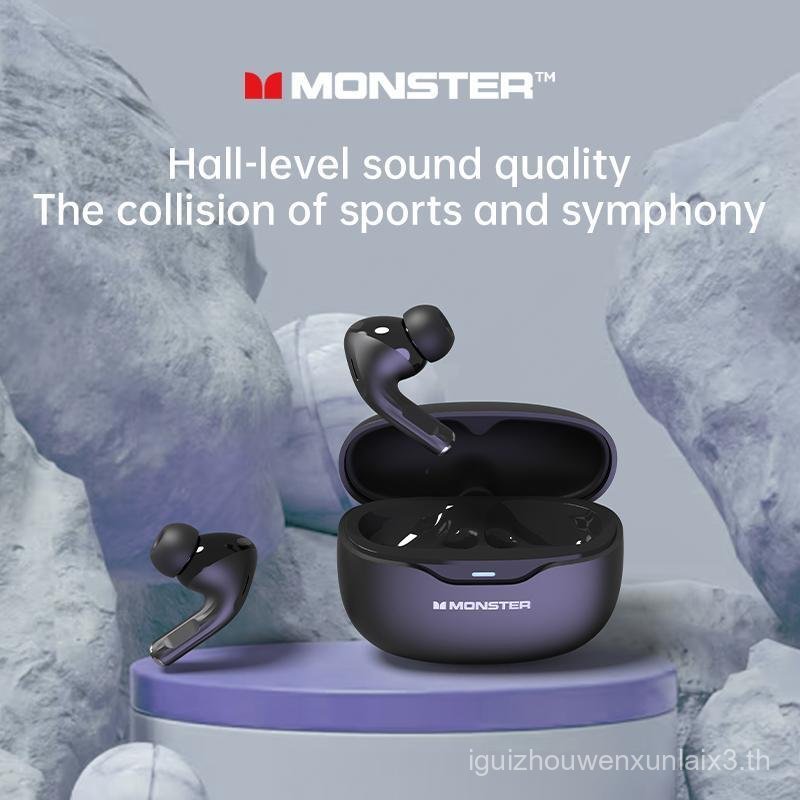 Monster MQT53 หูฟังไร้สาย Bluetooth 5.4, Cancelling Noise Cancelling, 360° Immersive Sound – หูฟังหู