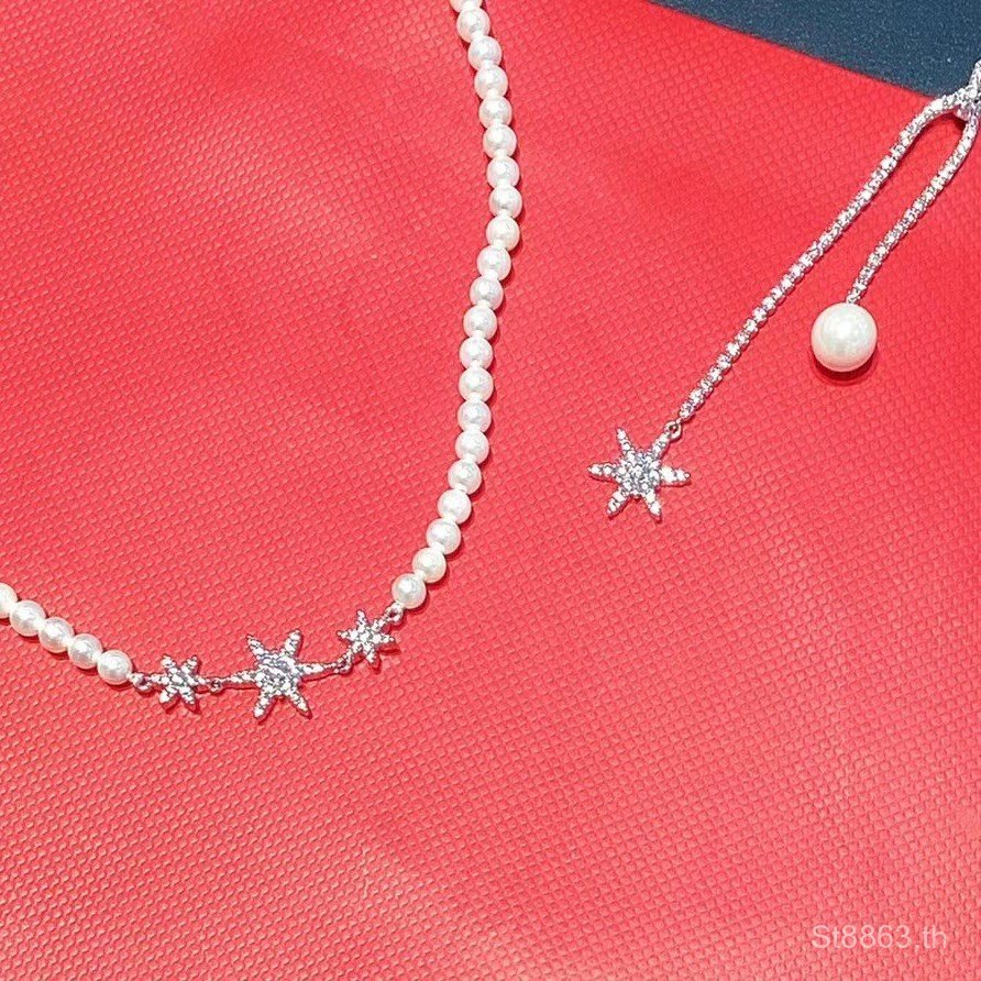 สร้อยคอมุกหิมะ เกล็ดหิมะ Hefang DBS7