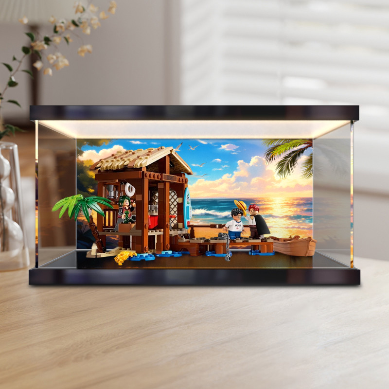 [ไม่รวมรุ่น] กล่องเก็บแสงอะครีลิค ความละเอียดสูง เหมาะสําหรับเลโก้ 75636 กังหันลมหมู่บ้านกระท่อมเครื