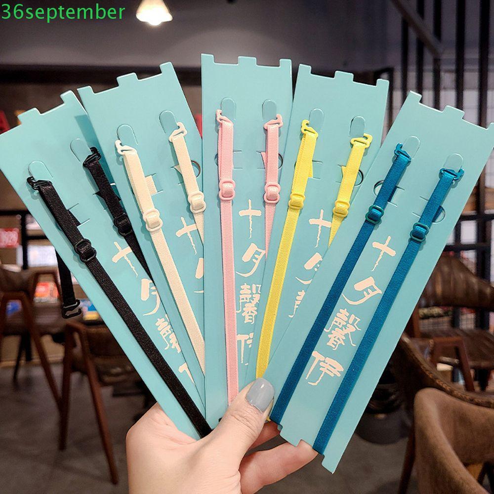SEPEMBER Intimates อุปกรณ์เสริม 1 คู่ไนลอนฤดูร้อนยืดหยุ่นที่มองไม่เห็น Bra สายคล้อง