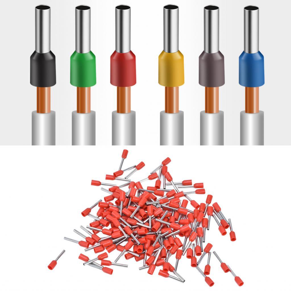 Mesugar-TH 1000 ชิ้นปลอกหุ้มฉนวนขั้วต่อสายไฟแบบพินไฟฟ้า (E7508)