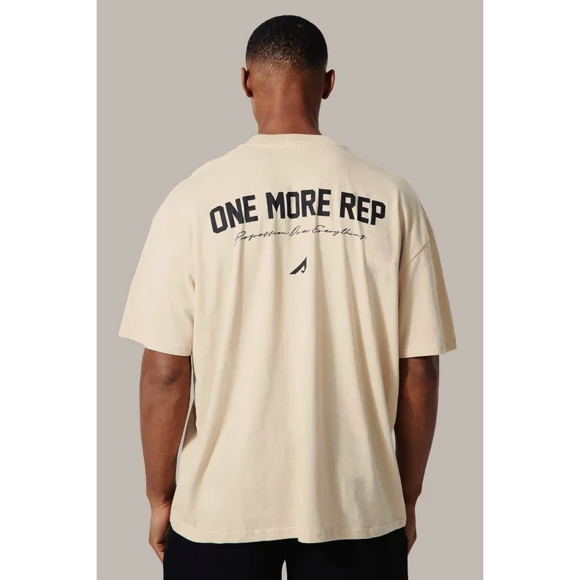 เสื้อยืดผู้ชาย One More Rep Letter ทำจากผ้าฝ้าย 100% ใส่สบาย เหมาะสำหรับออกกำลังกายและใส่ลำลอง