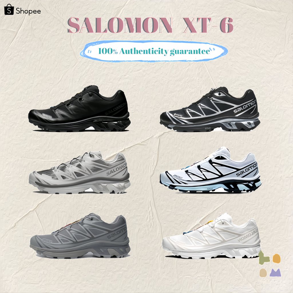 พรีออเดอร์（100% รับประกันของแท้&จากเกาหลี）SALOMON XT-6（410866/474506/414551/413173/478760）ของแท้ รองเท้าผ้าใบ