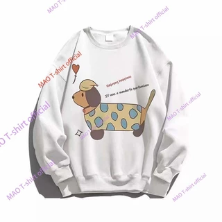COD✅ (จัดส่งในกรุงเทพฯ) MAO Shop การ์ตูนญี่ปุ่นพิมพ์ลูกแมวรอบคอเสื้อกันหนาวผู้หญิงลดอายุซุปเปอร์ดูดีสวมหัว