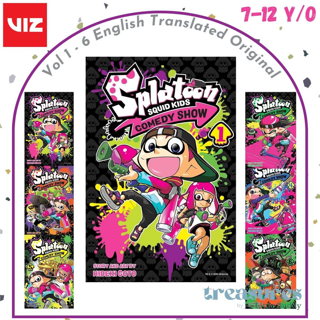 Splatoon Squid Kids Comedy Show, Vol. 1-6 Comic Manga Nintendo Paperback Hideki Goto Viz Media