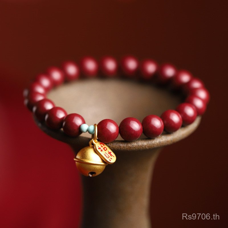 สร้อยข้อมือผู้หญิงสีม่วงทรายทอง แบบเรียบง่ายแต่มีระฆังลูกปัด HF8 เป็นของขวัญที่มีคุณภาพและสวยงาม