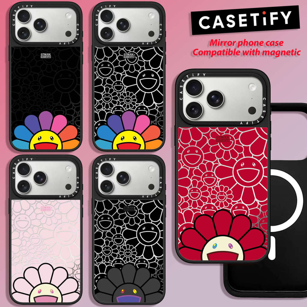 CASETiFY FLOORS BLOOM กระจกแม่เหล็กเคสโทรศัพท์สําหรับ iPhone 17 ProMax กรณีใช้งานร่วมกับ iPhone 16 1