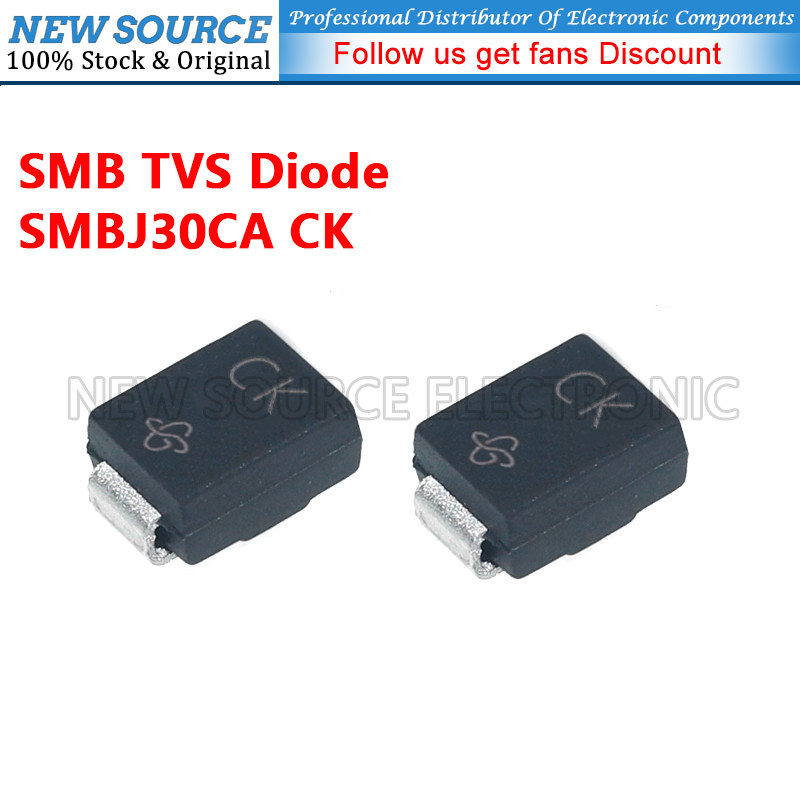 [20-100 ชิ้น] SMBJ30CA CK SMB TVS Diode SMD Transient แรงดันไฟฟ้า Suppessor Diode แหล่งใหม่