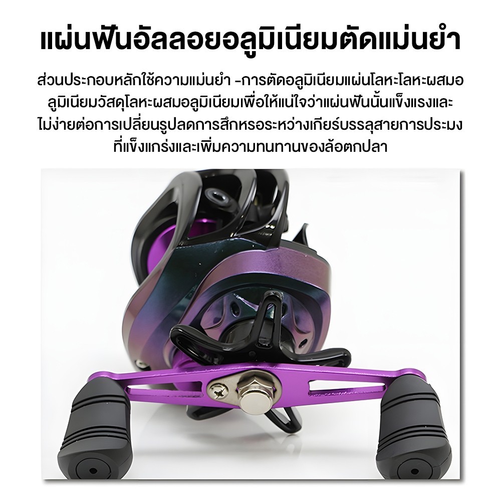 รอกหยดน้ำ รอกตกปลา ลอกเบสหยดน้ำ ลอกตกปลา 20+1BB 7.2:1 รอก รอกเบสหยดน้ำ 10KG รอกหยดน้ำ รอกเบท รอกตกปลา ลอกเบสหยดน้ำ - รูปที่ 3