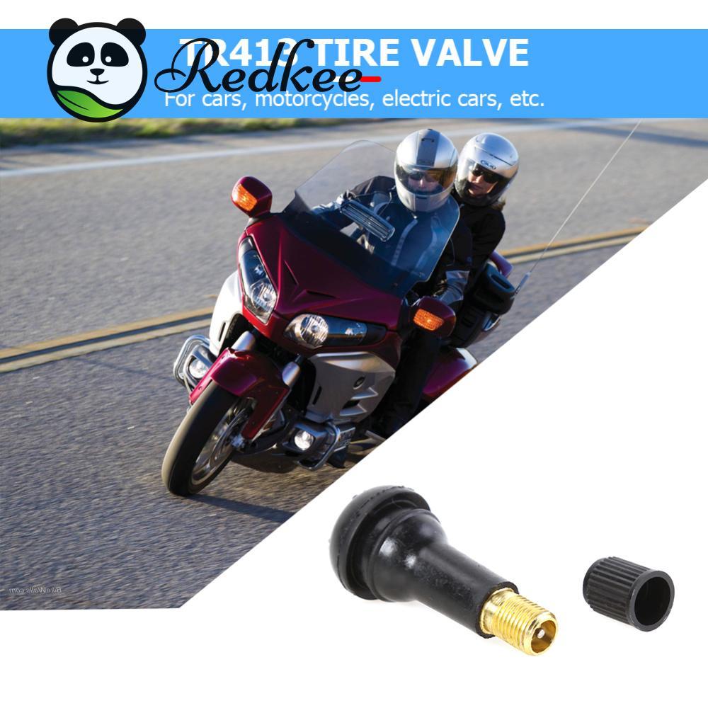 100 ชิ้น TR-413 Snap In สั้นสีดํายางวาล์ว Stems TR413 วาล์วแบบไม่มียาง