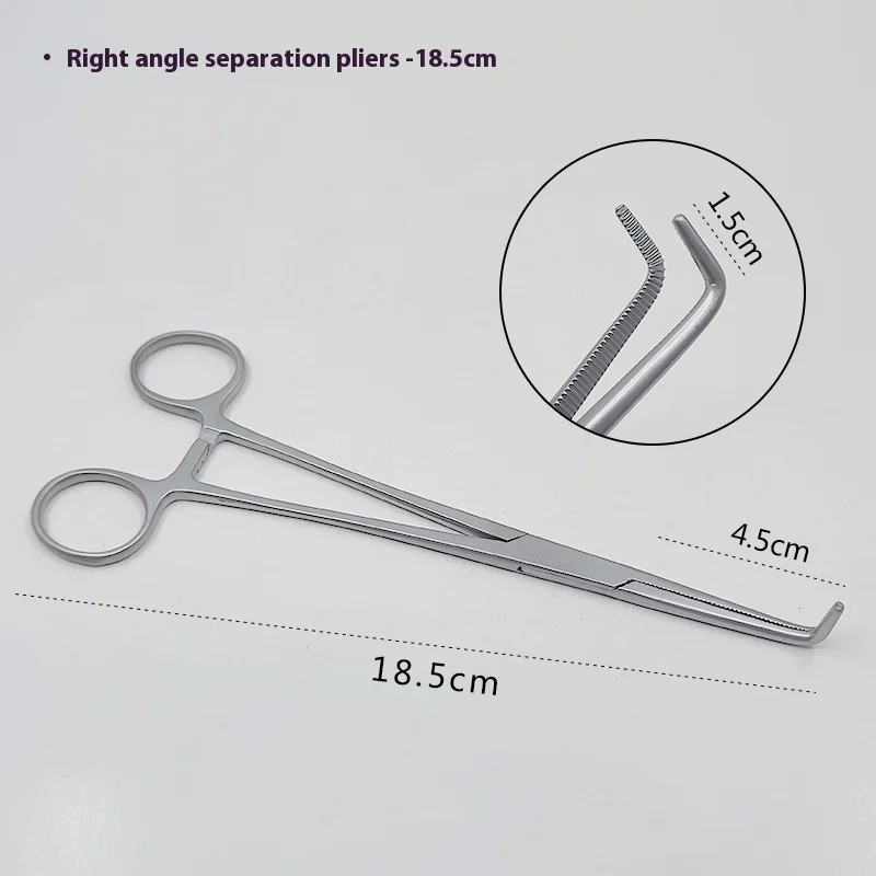 Right-angle detachable ligating forceps elbow hemostatic forceps vascular forceps clamp tissue force