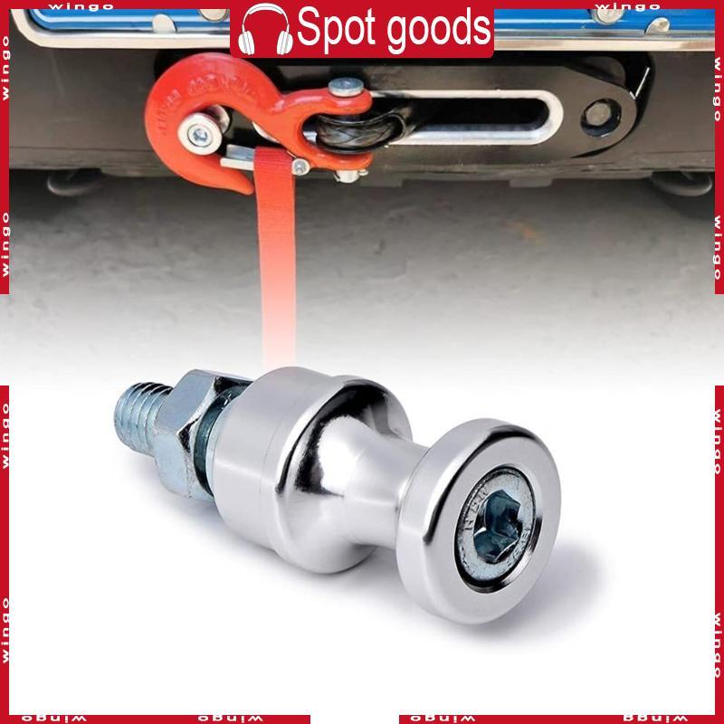 WIN อลูมิเนียมอัลลอยด์รถ M10 Winch Hook Stand Mount สําหรับ 3 8in 1 2in U-Shape คลิป Half-Linked Win