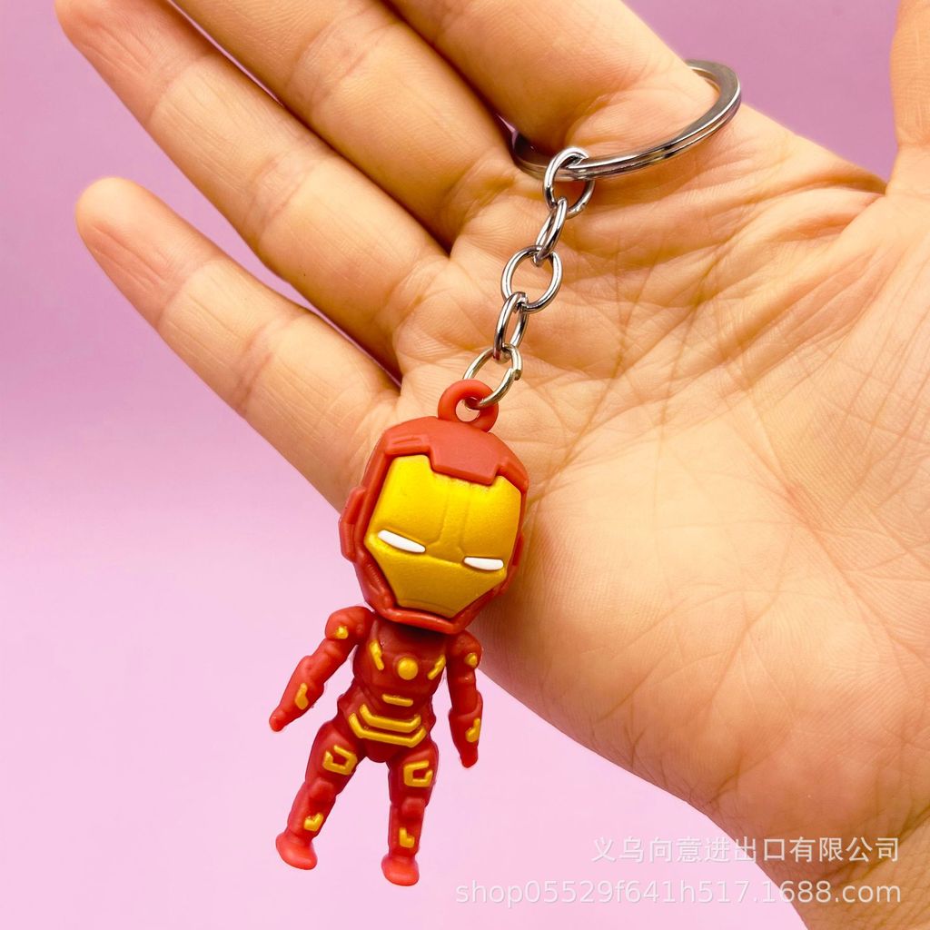 11 [กระเป๋าการ์ตูนตุ๊กตา] เวนเจอร์ส/จี้สร้างสรรค์ขนาดเล็ก11สไปเดอร์แมนแบทแมนสามมิติพร้อมสต็อกพวงกุญแจยางนุ่ม - รูปที่ 5