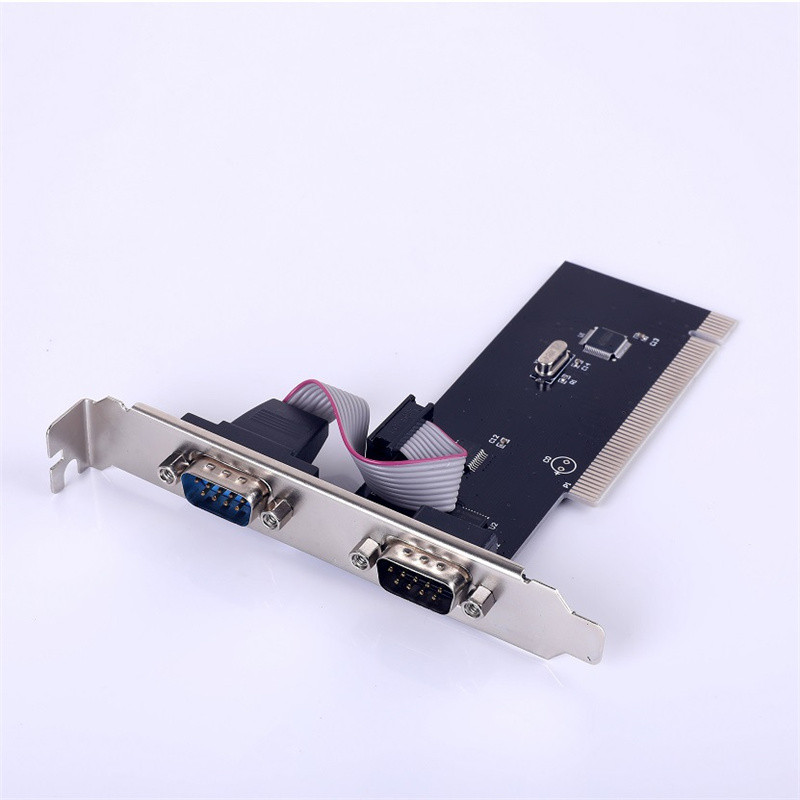 P PCI Serial Port Card DB9 คอมพิวเตอร์เดสก์ท็อป PCI ในตัว COM 9 พิน RS232 การ์ดขยายควบคุมอุตสาหกรรม