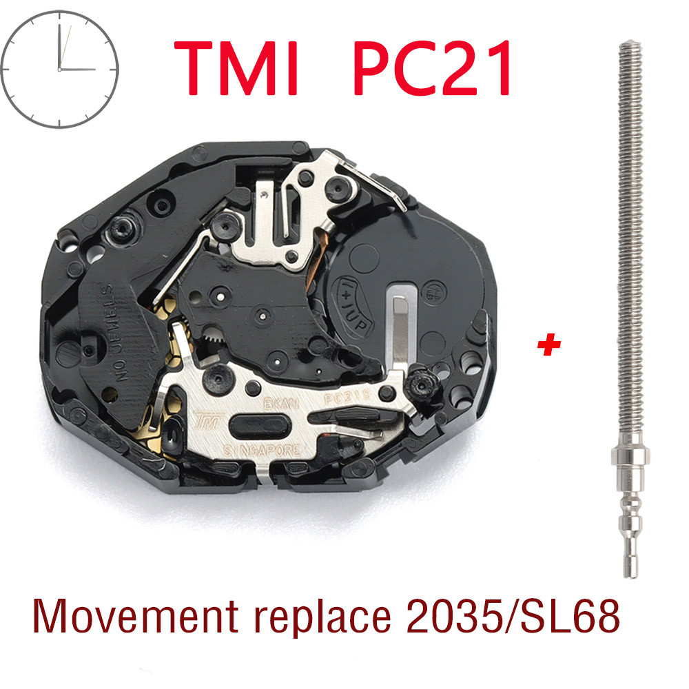 TMI PC21 การเคลื่อนไหวควอตซ์ญี่ปุ่นอุปกรณ์เสริมนาฬิกาคุณภาพสูง 3 มือเปลี่ยนอิเล็กทรอนิกส์สําหรับช่างซ่อมนาฬิกา Miyota PC21s เครื่องมือซ่อมนาฬิกา