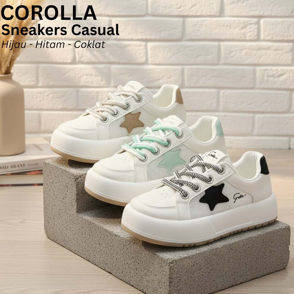COROLLA Womens Star Logo Shoes - รองเท้าผ้าใบลําลอง