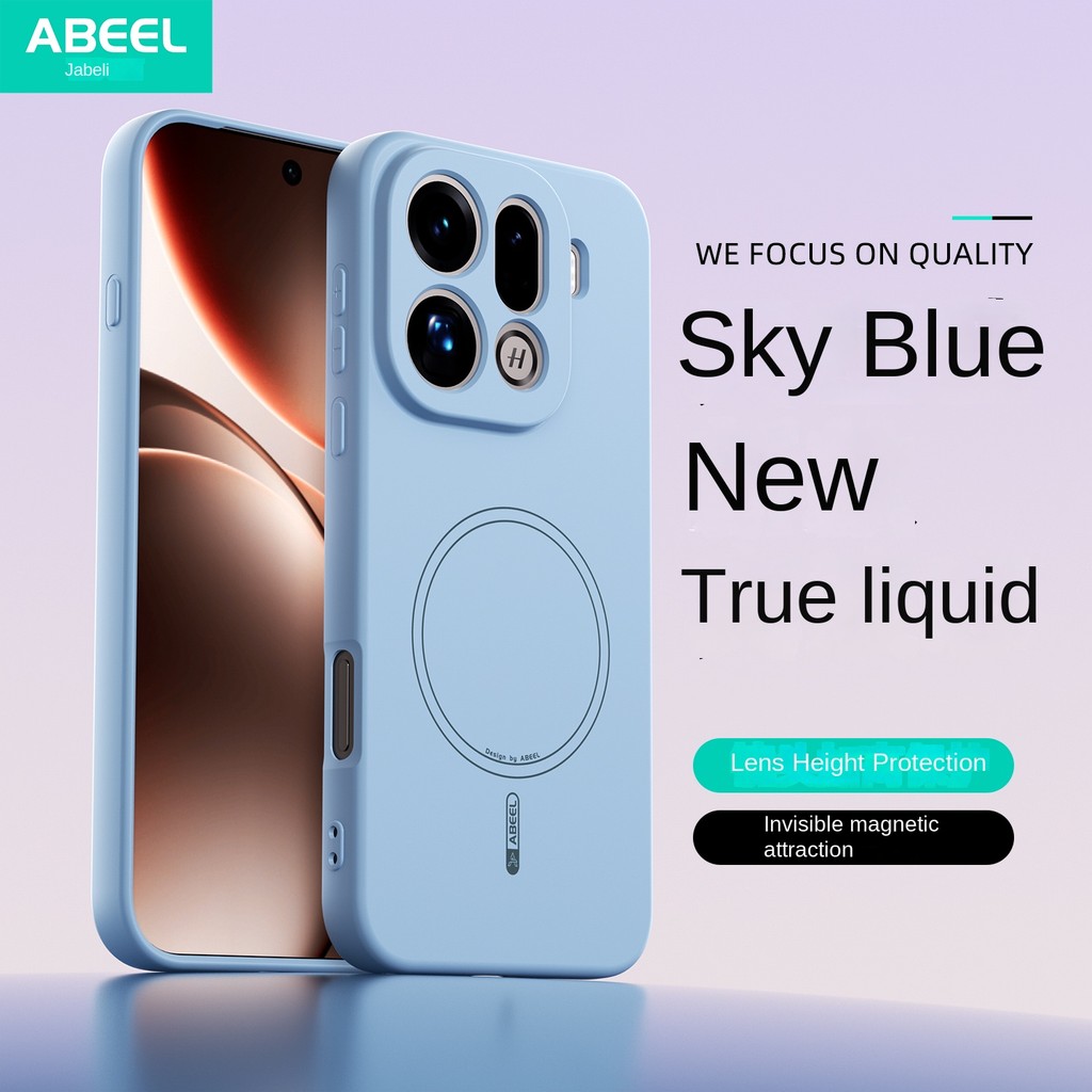 สําหรับ Oppo FIND X9 PRO ผิวแม่เหล็กรู้สึกเคสซิลิโคนเหลว FIND X9 โทรศัพท์มือถือป้องกันกรณี