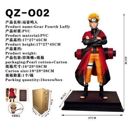 45CM Naruto qZ-001Double-sided Naruto Statue Model Anime Peripheral gk Statue Gift