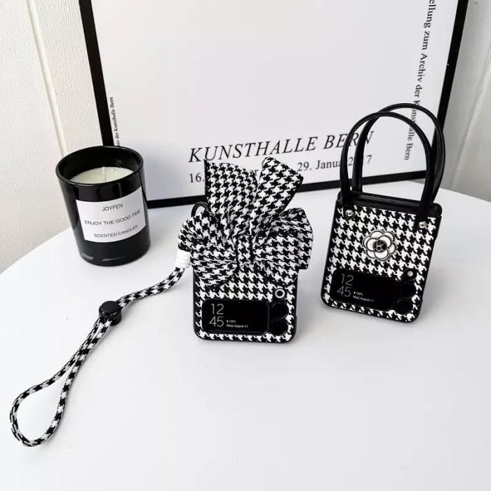 SAMSUNG Z FLIP 4 5G เกาหลี FANCY STYLE BOW STRAP CASE