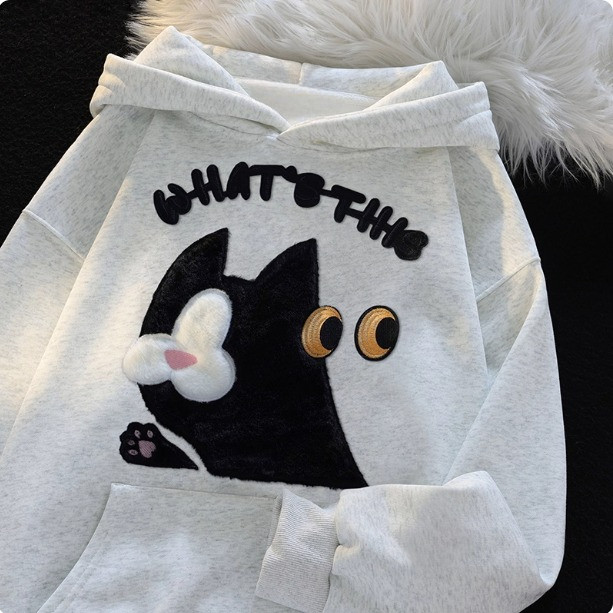 (จัดส่งตลอด 24 ชั่วโมง）OOOK 2025 เกาหลี เสื้อผู้หญิง  Hoodie คอกลม รุ่นกว้างสไตล์แฟชั่น  เสื้อแขนยาว #17 - รูปที่ 4