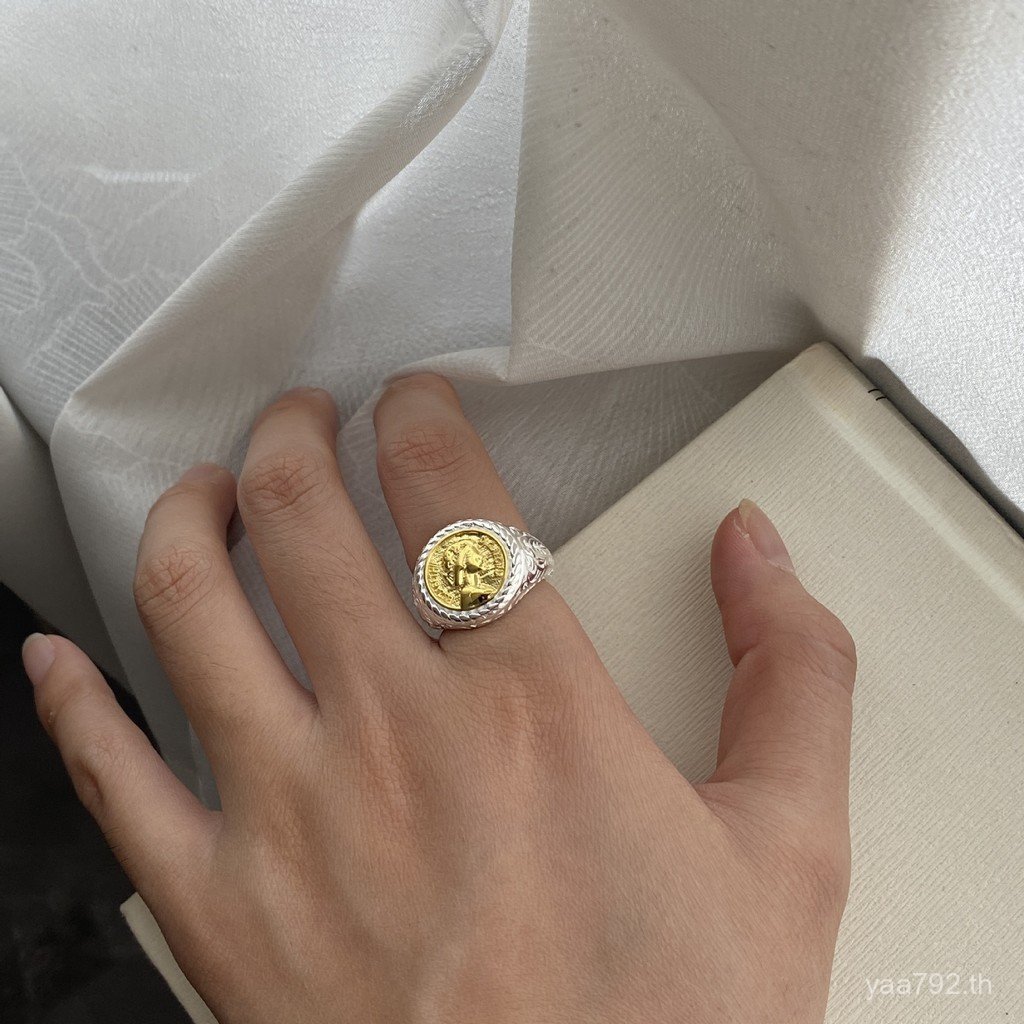 เหรียญทอง Contrast Color Fashion 925 Design Feel X8CW