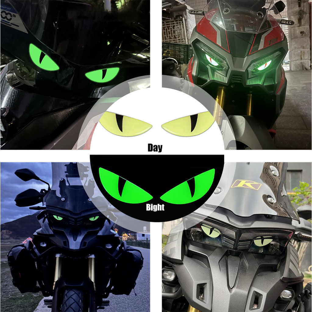 sticker สะท้อนแสง 3D ติดรถมอเตอร์ไซต์ รถยนต์ ลายการ์ตูนตาปีศาจ