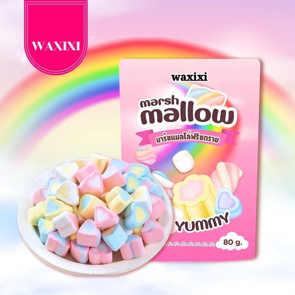 มาชเมลโล่ฟรีซดราย มาชเมลโล่กรอบ หอมหวานกรอบฟู ขนาด80กรัม อร่อย ละลายในปาก ขนมกินเล่นสุดฮิต