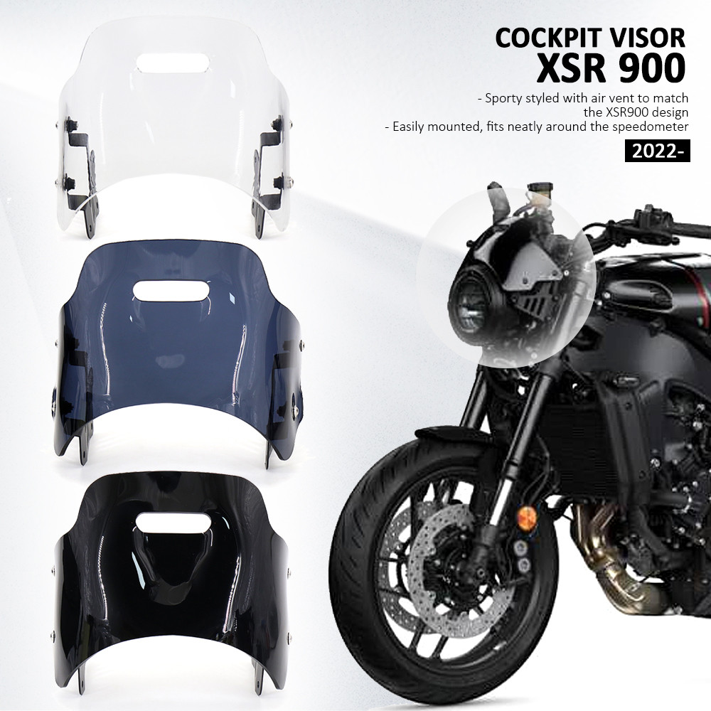 XSR900 กระจกกระจกสําหรับ Yamaha XSR 900 2022 2023 2024 อุปกรณ์เสริมรถจักรยานยนต์ Wind Deflector Flys