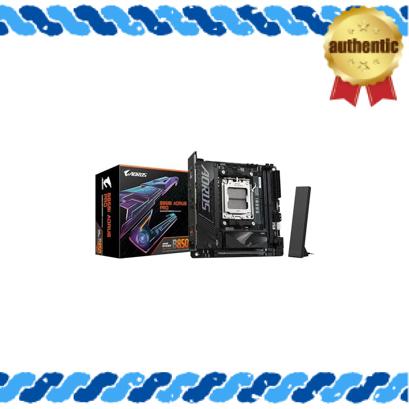 GIGABYTE B850I AORUS PRO - White Mini-ITX Gaming Motherboard for AMD Ryzen, Model MB6680.