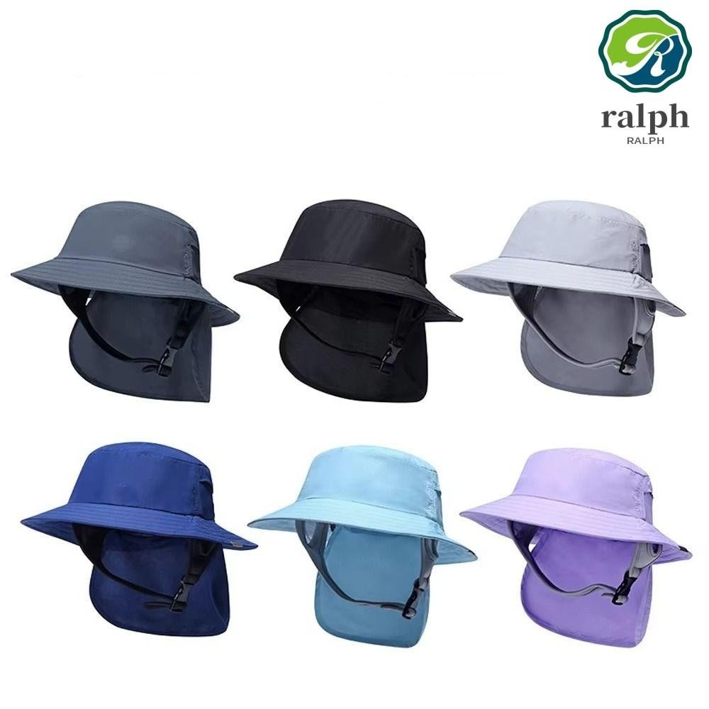 RALPH Surfing Bucket Hat Breathable Wide Brim Hat With Chin Strap UV Sun Protection UPF50+ Suitable 