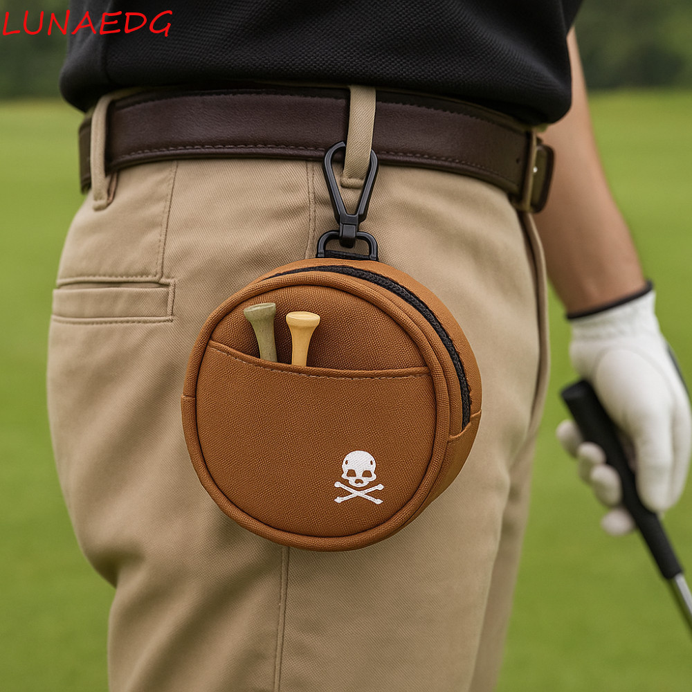 LUNAEDGE กระเป๋าคาดเอวกอล์ฟ ทำจากหนัง มีส่วนใส่ลูกกอล์ฟ 4 ใบ และแท่งTEE พกพาสะดวก เหมาะเป็นของขวัญ