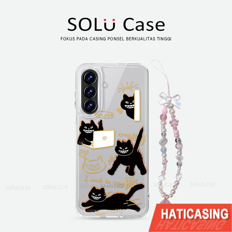 HP แปลกแมวดําน่ารักสําหรับกรณี Iphone 17 Pro 17 Air 17 Pro Max 16e 16 Pro Max 17 Pro Max 17 Air 11 1