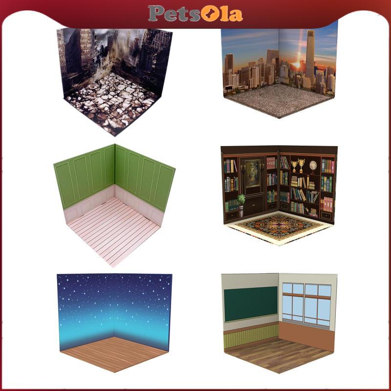 [PETSOLA] 1/12 ฉากพื้นหลังรุ่น Diorama เค้าโครงเครื่องประดับตกแต่งตุ๊กตา