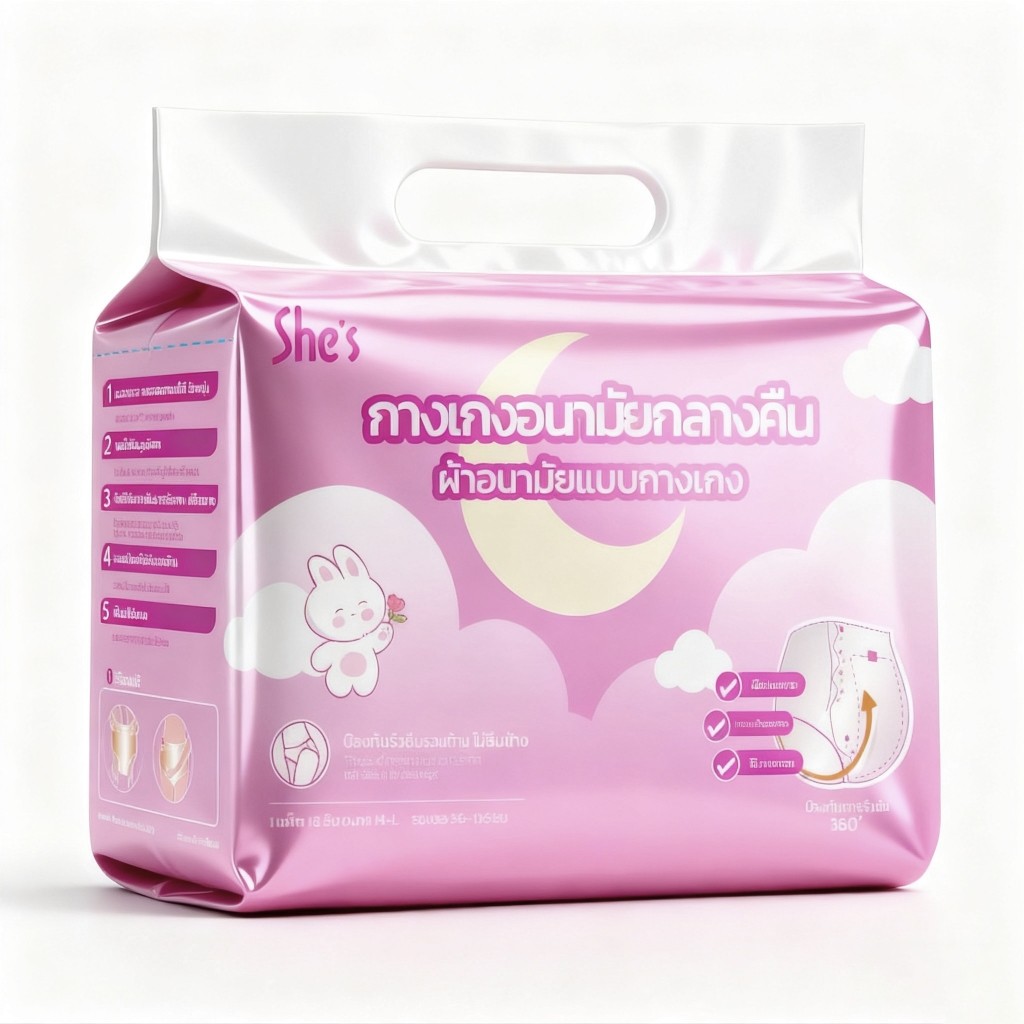 （10ชิ้น）She's ใหม่ล่าสุด อนามัยแบบกางเกง ผ้าอนามัยแพ็ค รุ่นบางเบาระบายอากาศดี ห่อละ ผ้าอนามัย หลับสนิทตลอดคืน - รูปที่ 6